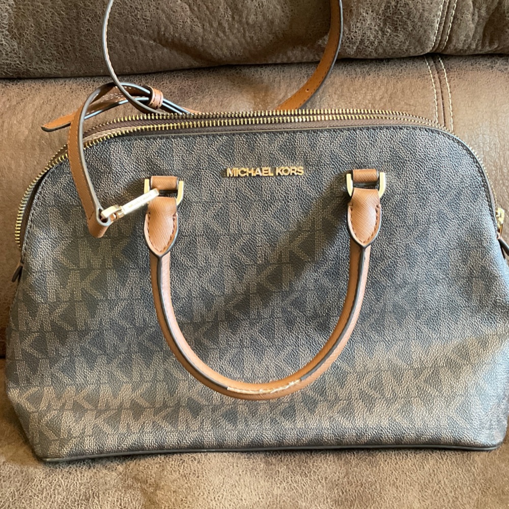 Michael Kors Signature Brown Satchel